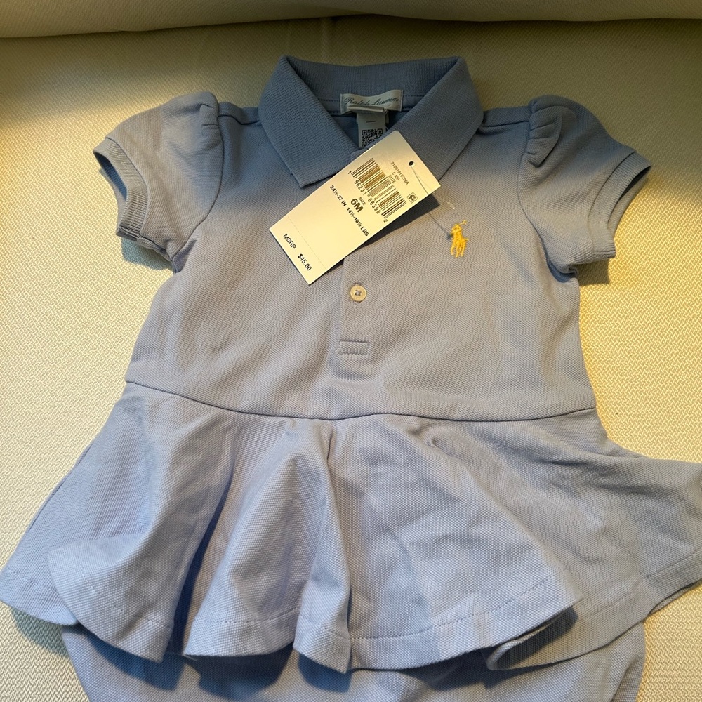 NWT Polo by Ralph Lauren Blue Classic Polo Dress • 6 month